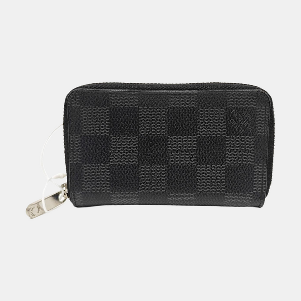 Damier Graphite Coated Canvas Card Holder Gray