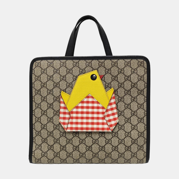 Children’s GG Bucket Monogram Coated Canvas Beige