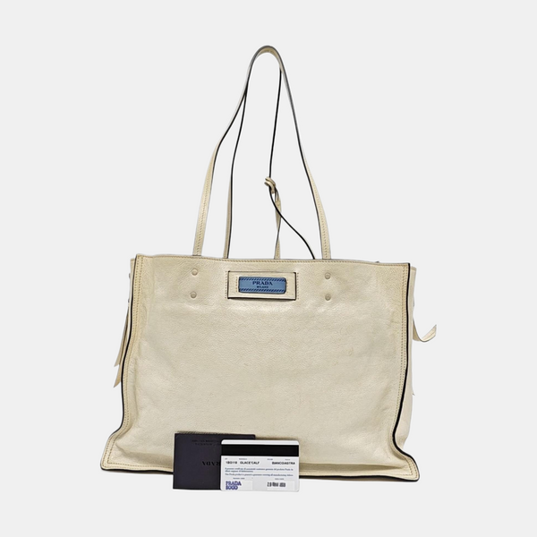 Etiquette Calfskin White