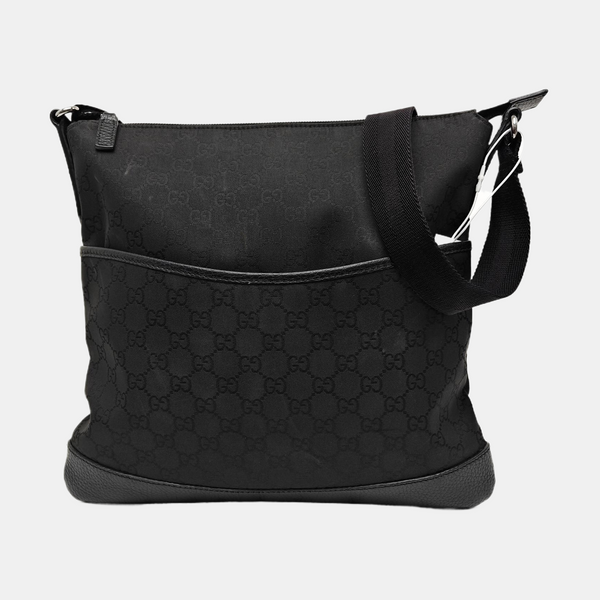 Monogram Canvas Shoulder Bag Black