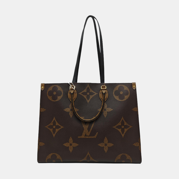 Authenticated pre-owned ONTHEGO GM Monogram Coated Canvas Brown - Tote Bag at Looply