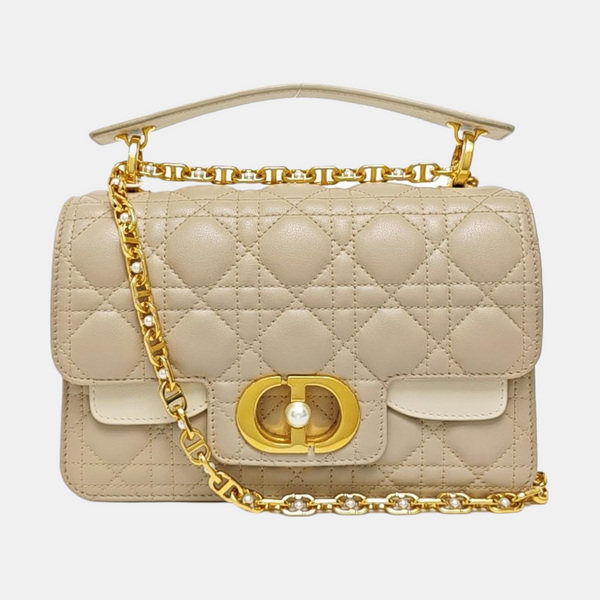 Jolie Small Cannage Calfskin Beige