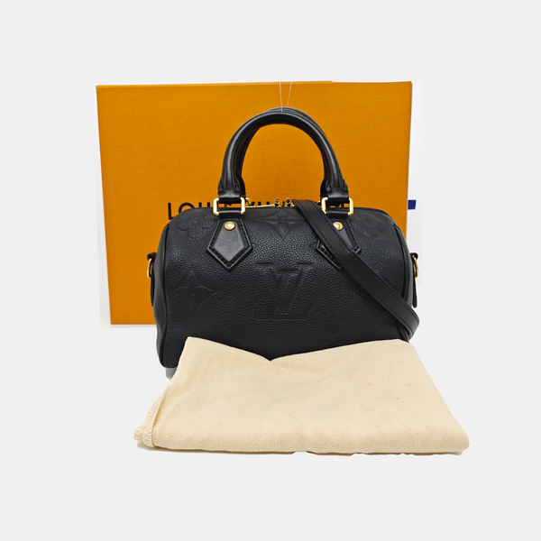 SPEEDY 20 Monogram Calfskin Black