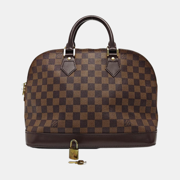 ALMA PM Damier Ebene Coated Canvas Brown