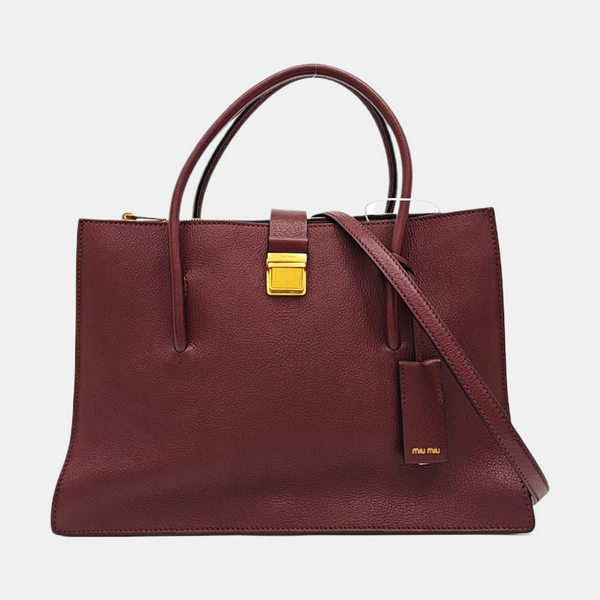 Calfskin Shoulder Bag Red