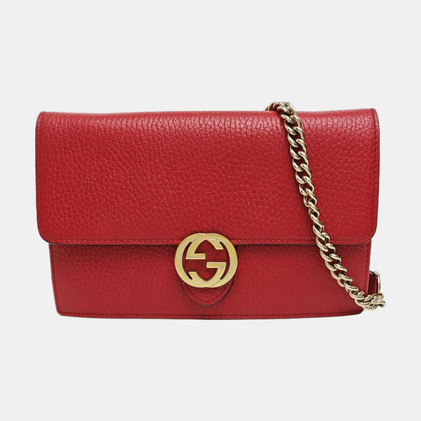 Calfskin Shoulder Bag Red