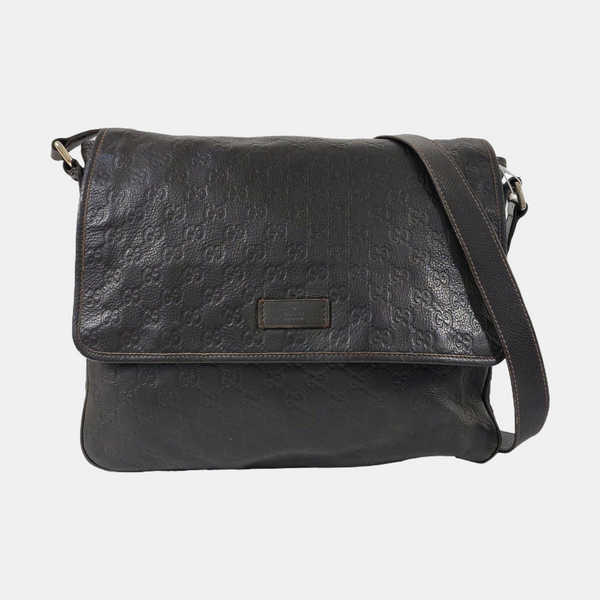 GG Imprime Monogram Calfskin Brown