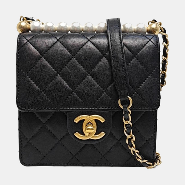 Quilted Lambskin Mini Black