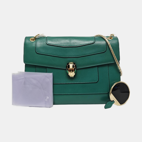 SERPENTI FOREVER Medium Calfskin Green