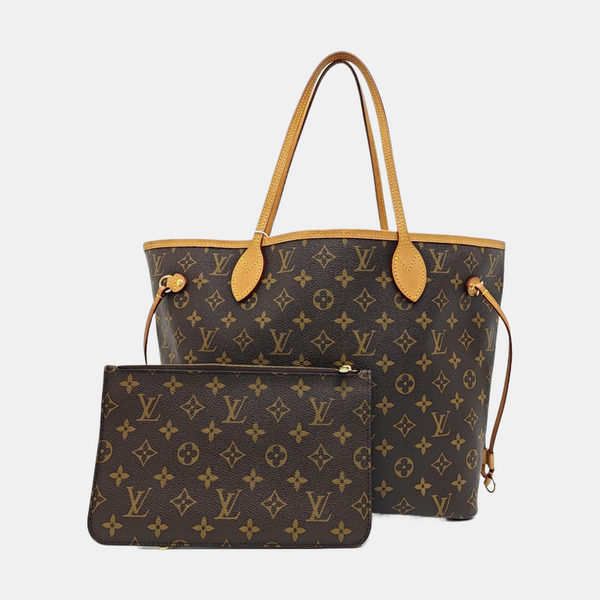 NEVERFULL MM Monogram Coated Canvas Brown