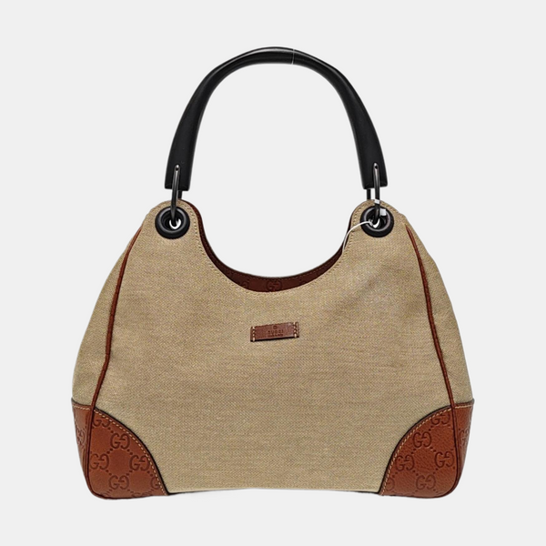Canvas Top Handle Bag Beige