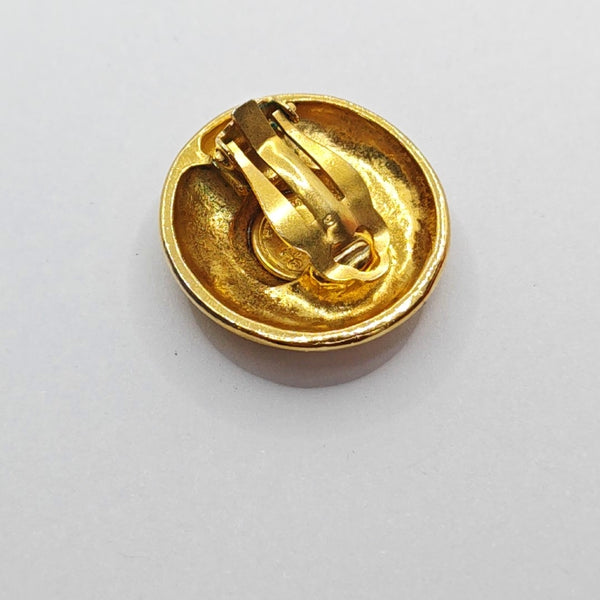 Metal Gold Clip On Earrings