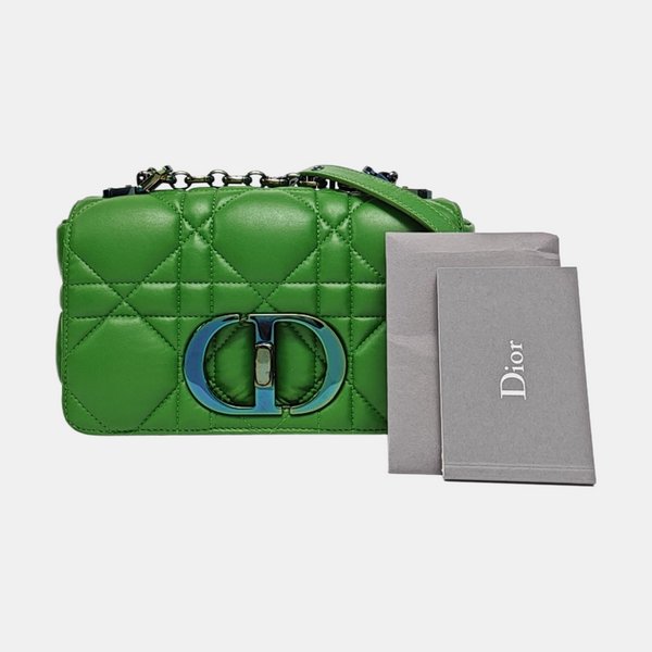 Dior Caro Small Cannage Calfskin Green