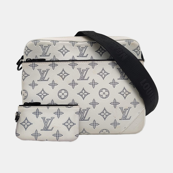 DUO Monogram Calfskin White