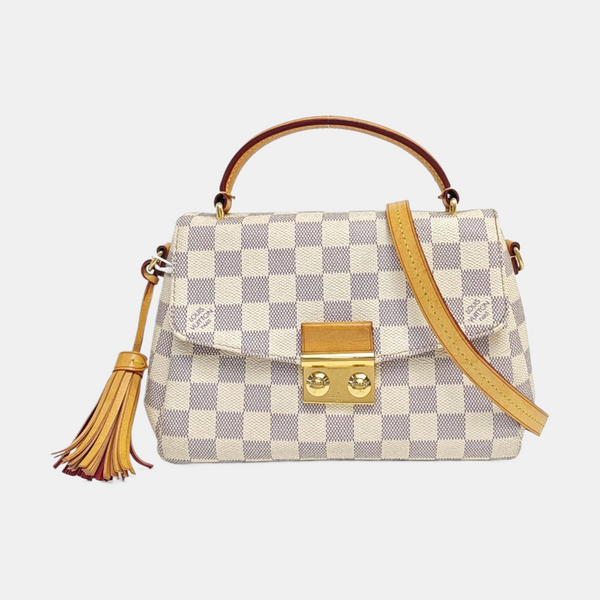 CROISETTE Damier Azur Coated Canvas White