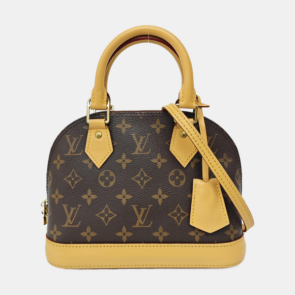ALMA BB Monogram Coated Canvas Brown