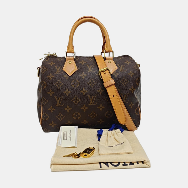 SPEEDY 25 Monogram Coated Canvas Brown