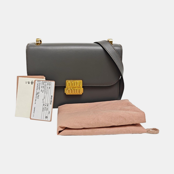 Calfskin Shoulder Bag Gray