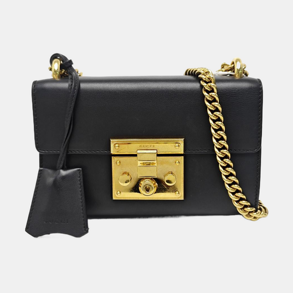 Padlock Small Calfskin Black