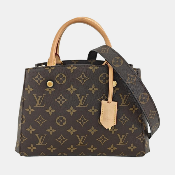 MONTAIGNE Monogram Coated Canvas Brown