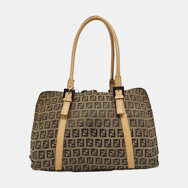 Canvas Top Handle Bag Brown