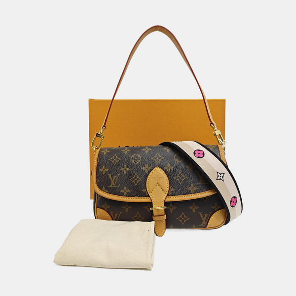 DIANE Monogram Coated Canvas Brown
