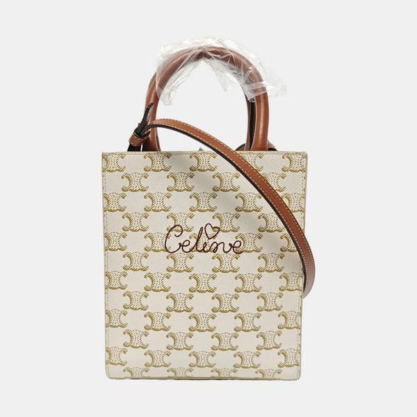 CABAS Mini Coated Canvas White
