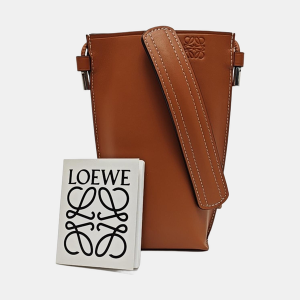 Calfskin Shoulder Bag Brown
