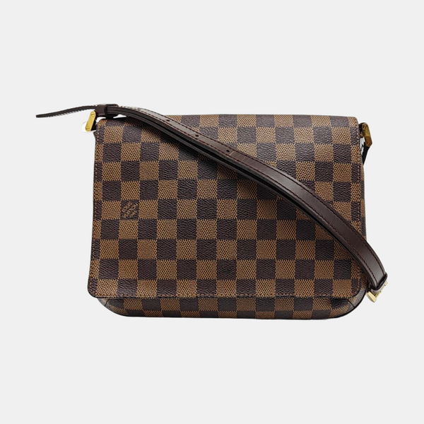 MUSETTE TANGO Damier Ebene Coated Canvas Brown