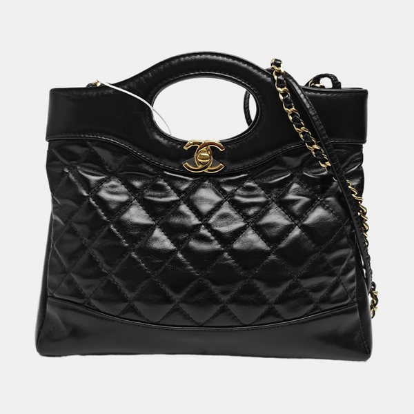 CHANEL 31 Mini Quilted Calfskin Black
