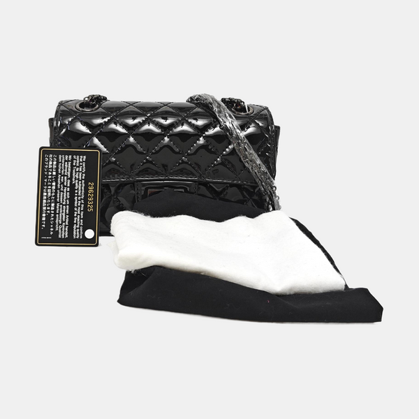 2.55 224 (mini) Quilted Patent Calfskin Black