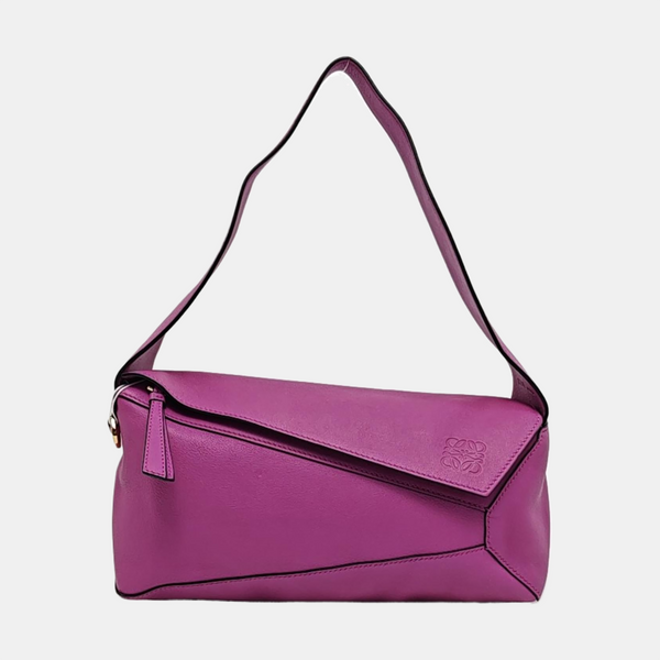 Authenticated pre-owned Puzzle Hobo Calfskin Purple - Top Handle Bag at Looply
