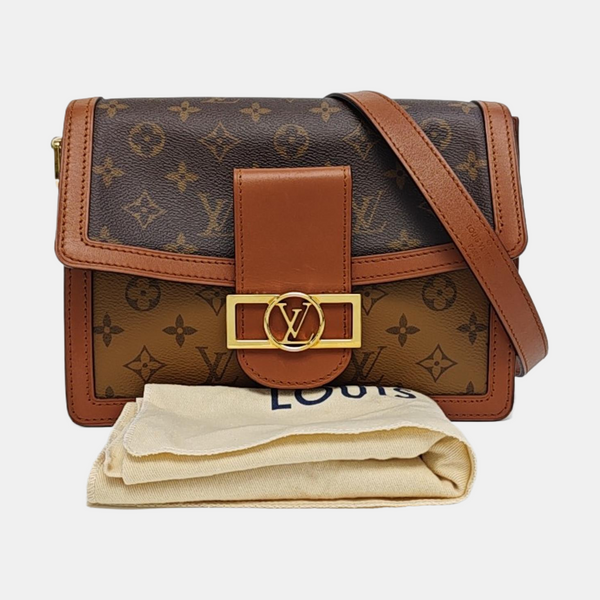 DAUPHINE MM Monogram Coated Canvas Brown