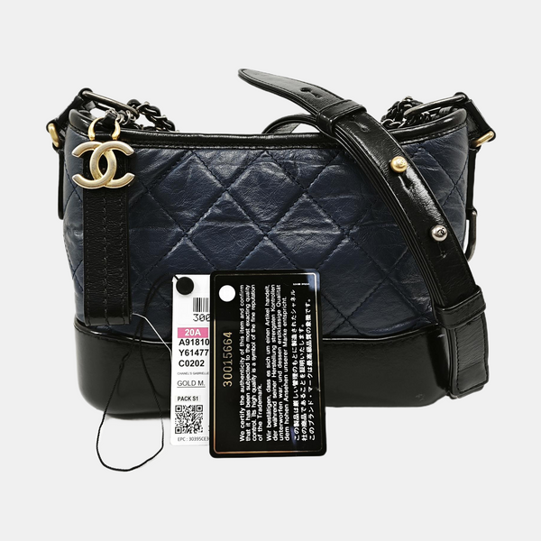 GABRIELLE Small Quilted Calfskin Blue