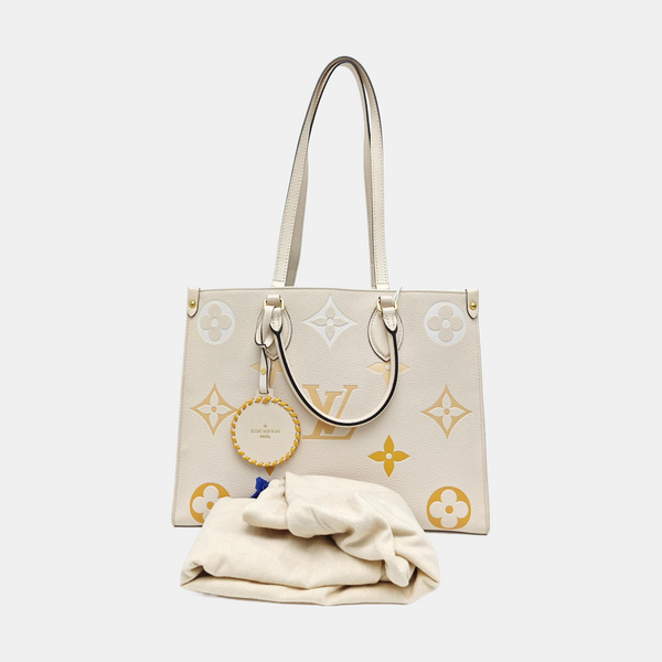 ONTHEGO MM Monogram Calfskin Beige
