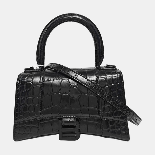 Hourglass Small Calfskin Black