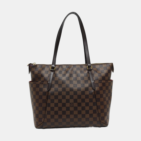 Authenticated pre-owned TOTALLY MM Damier Ebene Coated Canvas Brown - Tote Bag at Looply