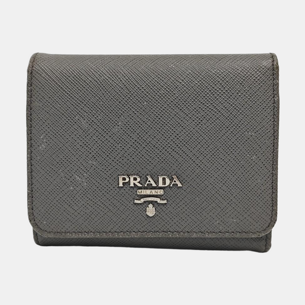 Saffiano Calfskin Wallet Gray