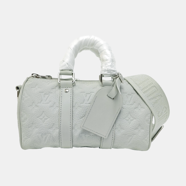 KEEPALL Monogram Calfskin Green
