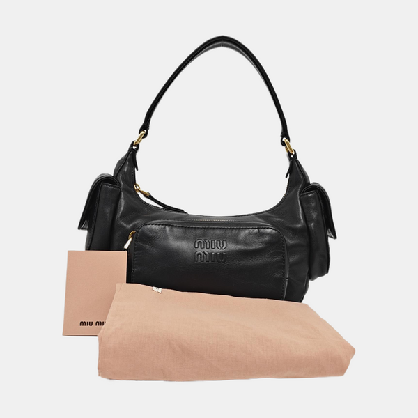 Lambskin Shoulder Bag Black