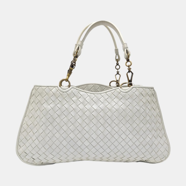 Calfskin Top Handle Bag White