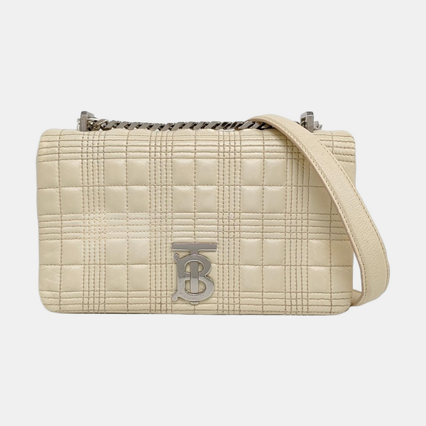 Lola Small Quilted Lambskin White