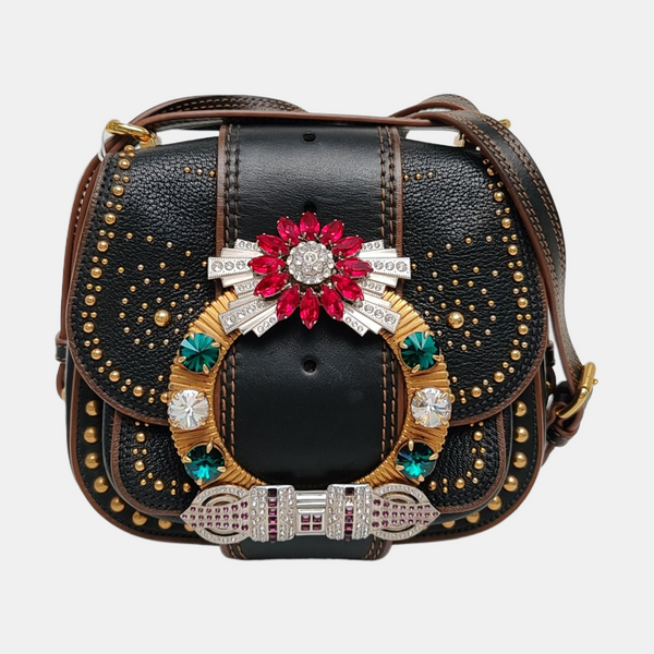 Miu Lady Calfskin Black