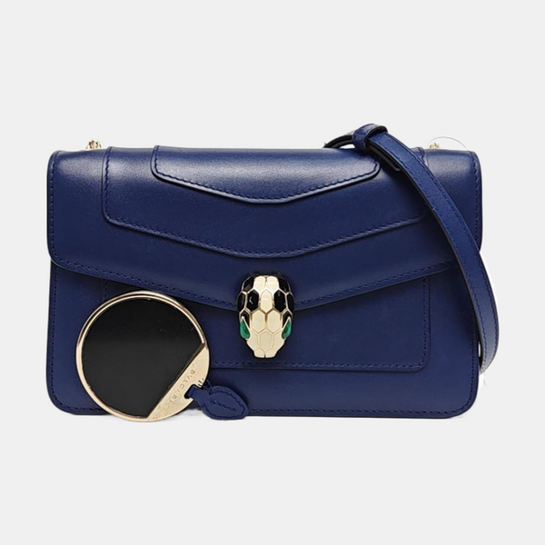 SERPENTI FOREVER Small Quilted Calfskin Blue