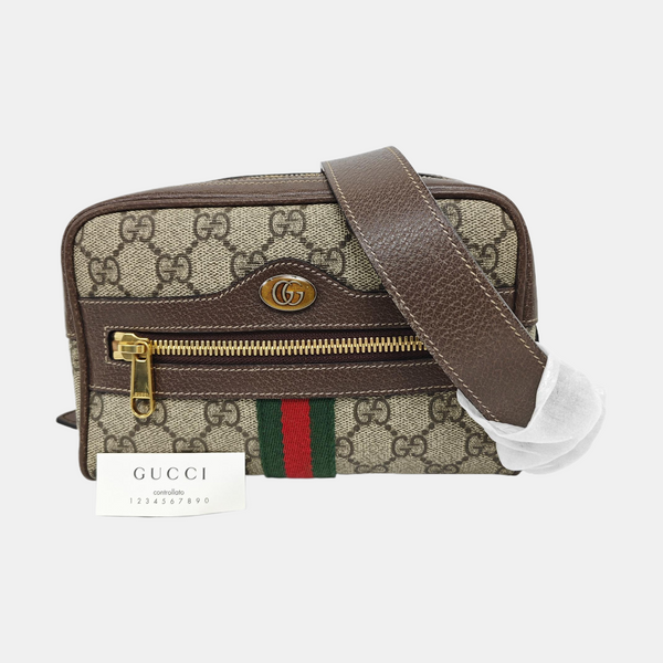 Authenticated pre-owned Ophidia Small Monogram Coated Canvas Beige - Belt Bag at Looply