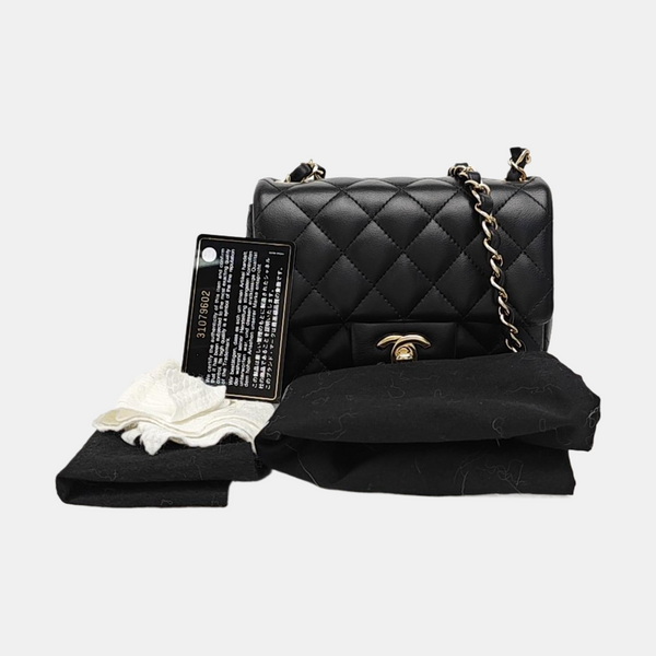 CLASSIC FLAP Mini Quilted Lambskin Black