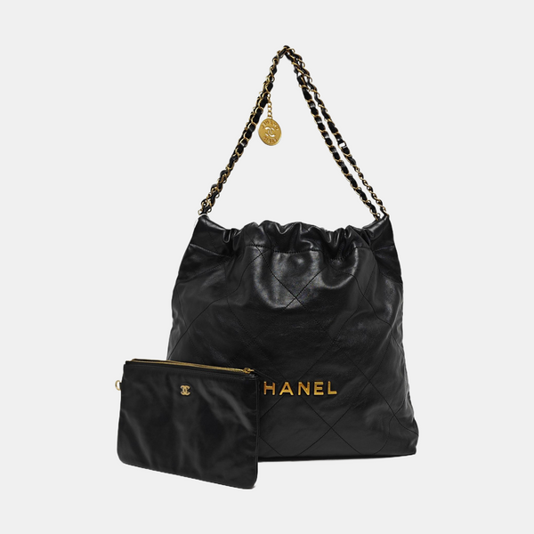 CHANEL 22 Small Quilted Calfskin Black