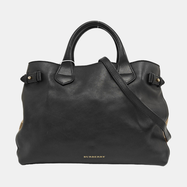 The Banner Medium Calfskin Black