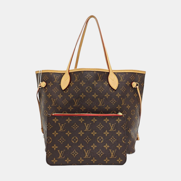 NEVERFULL MM Monogram Coated Canvas Brown
