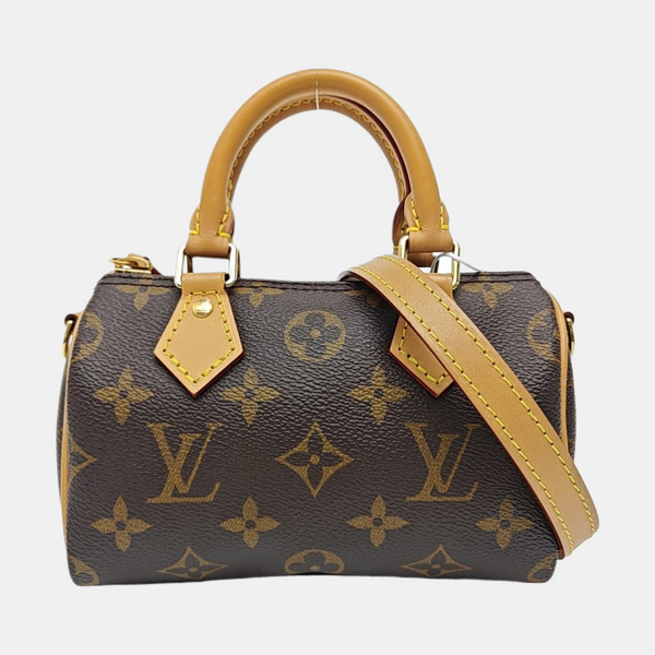 SPEEDY Nano Monogram Coated Canvas Brown